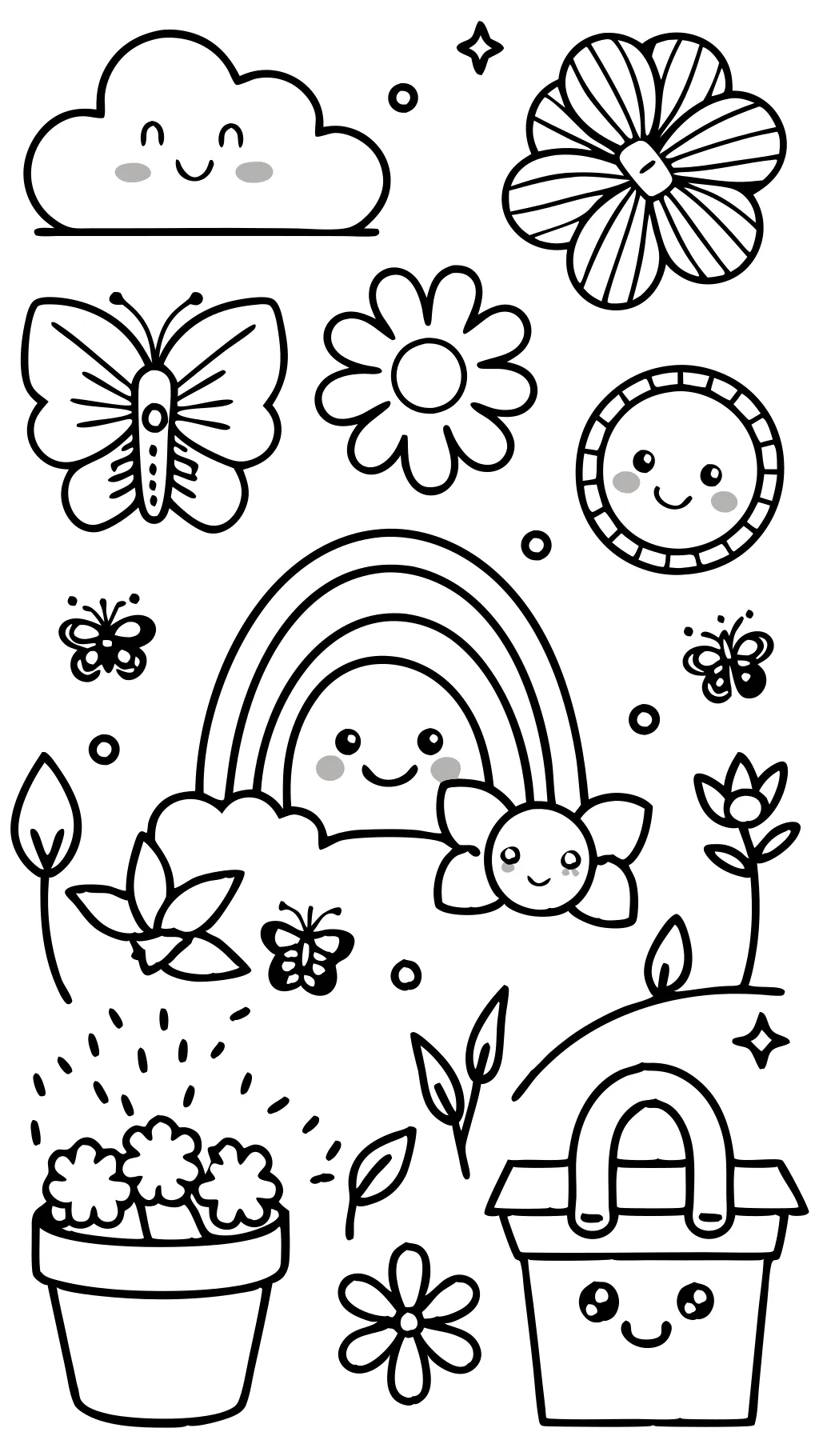 spring time coloring pages